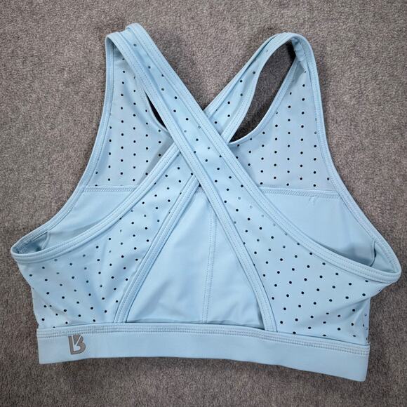 Buff Bunny Collection Cutout Crossover Back Sports Bra Women's X-Small Blue Gym - Picture 7 of 8
